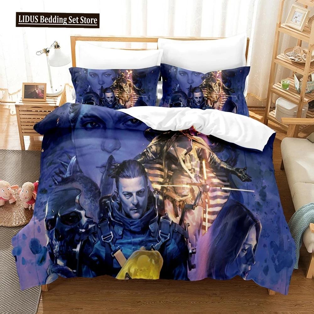 3D The Death Stranded Ložní soupravy Sada povlaku na přikrývku s povlakem na polštář Dvojlůžko Plná Velikost Queen King Ložní prádlo