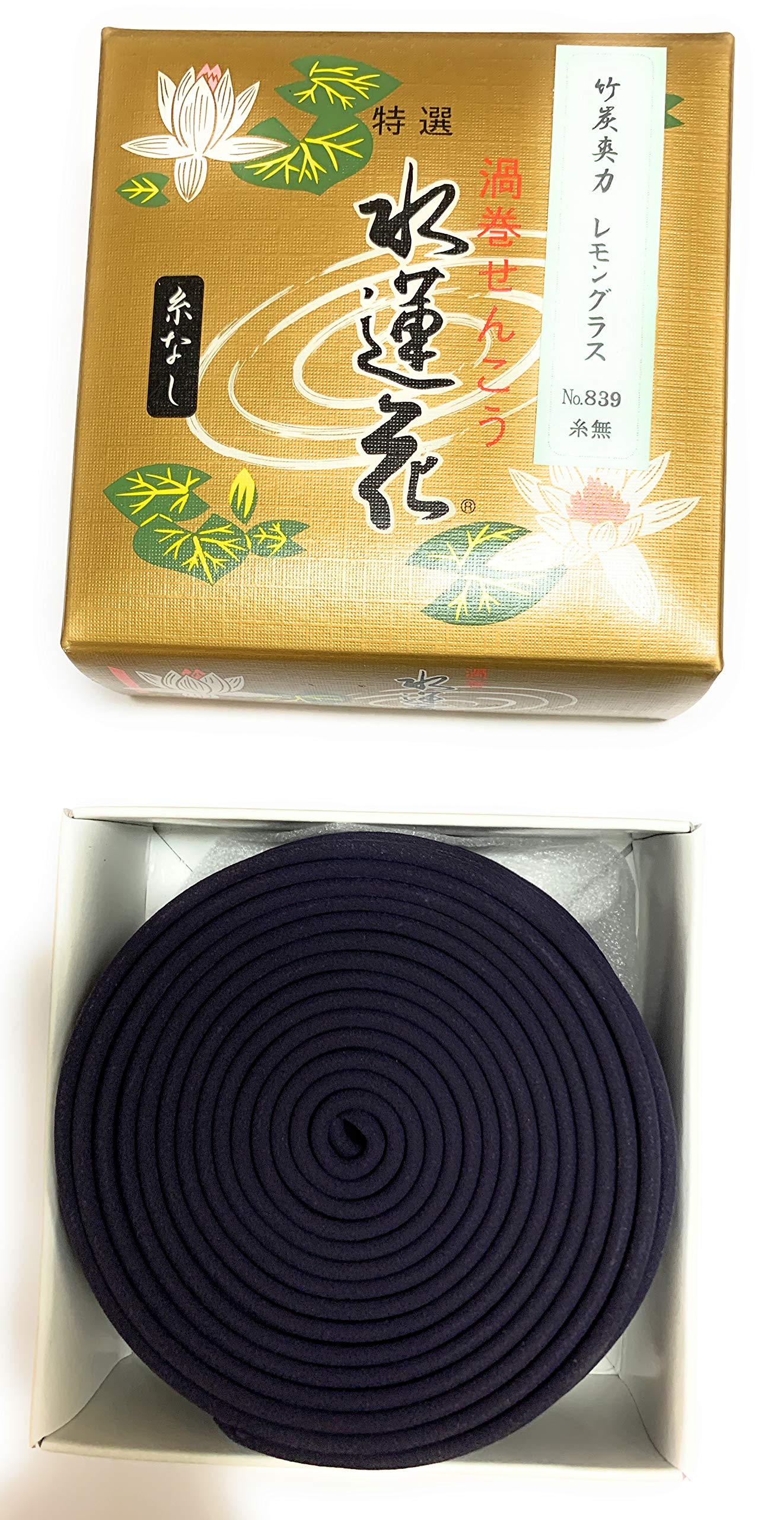 

Awaji Baikondou Spiral Approximately 12 14 No Safety Low Refreshing Bamboo Water Lotus Low-Smoke Incense, Hours, Rolls, Thread, Smoke, Charcoal,