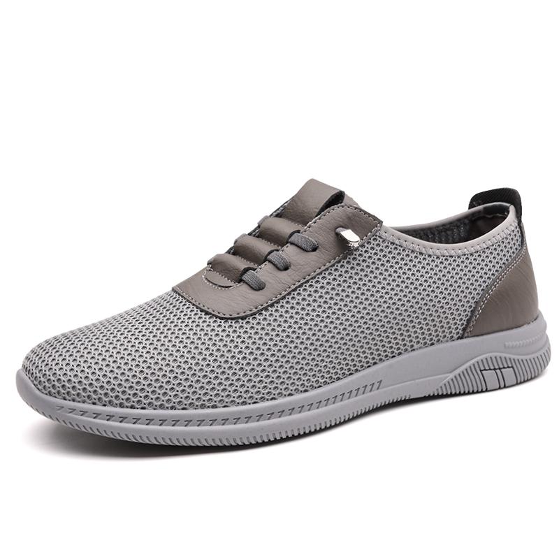 Fashion Spring Hot Selling Breathable Mesh Casual Shoes Breathable Soft Bottom Comfortable Men's Sports Shoes Walking Men's Flat Shoes