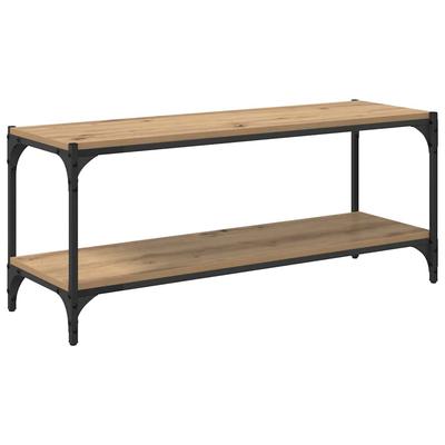 TV Cabinet Artisan Oak 100x33x41 Cm Engineered Wood and Iron