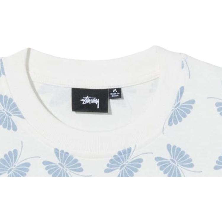 Stussy Bow Tie Round Neck American Vintage T-Shirt Unisex Tops 1140222