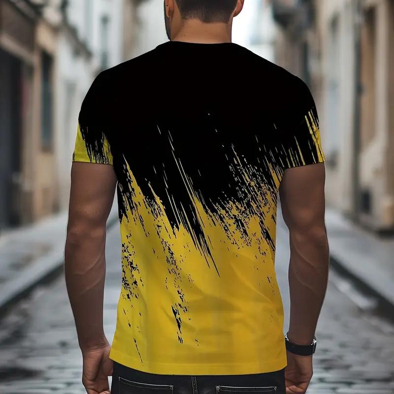 Neues Sommer-T-Shirt für Herrenmode mit Pinsel-Aufdruck für Herren-T-Shirt-Oberteil