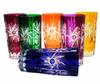Colorful Crystal Glasses for Water and Drinks 320m Olive Grinder 6 Pieces