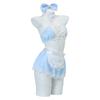New Sexy Underwear Cosplay Plaid Maid Maid Uniform Pure Strap Apron Cosplay Suit