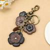 Retro Bag Hanging Ornaments Elegant Lightweight Flower Keychain Multipurpose Backpack Pendant Decoration Pendant