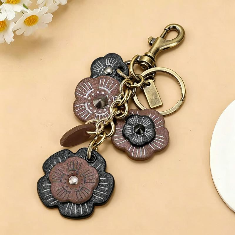 Retro Bag Hanging Ornaments Elegant Lightweight Flower Keychain Multipurpose Backpack Pendant Decoration Pendant