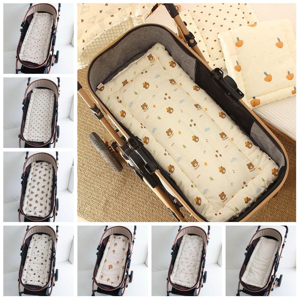 Cartoon Pattern Baby Stroller Cushion Stroller Accessories Trolley Mattress Pushchair Car Mat  Kids