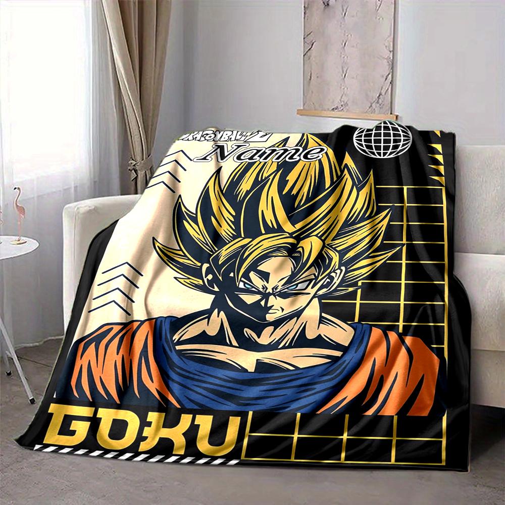 Custom 1pc Dragon Ball Z Battle Blanket, Soft And Comfortable Blanket, Casual Warm, Camping Travel Blanket, Birthday Gift Q91239