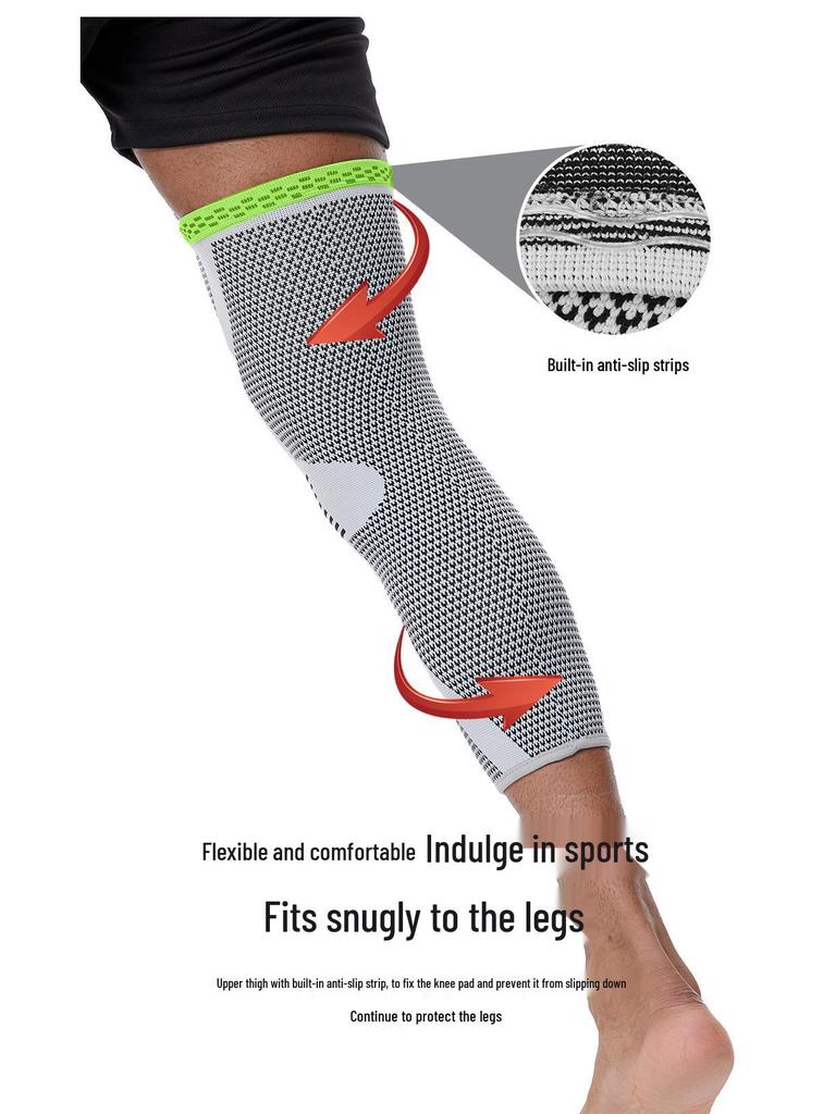Men's Sports Knee Pads: Breathable Compression Sleeve for Basketball, Cycling, Running - Protective Meniscus Knee Brace.