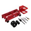 Door Hinge Jig and Lock Installation Kit Aluminum Alloy Plastic Door Hole Drilling Kit for 1 4in 5 8in Radius Square