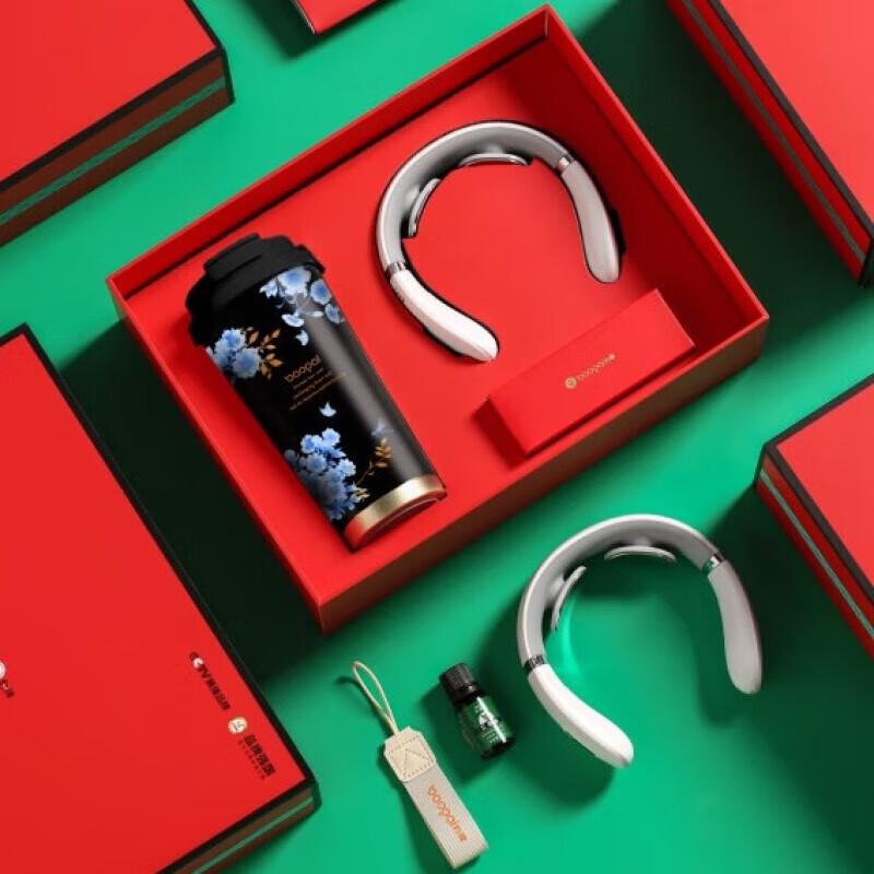 Baopai Health Set: Stainless Steel Coffee Cup & Neck Massager