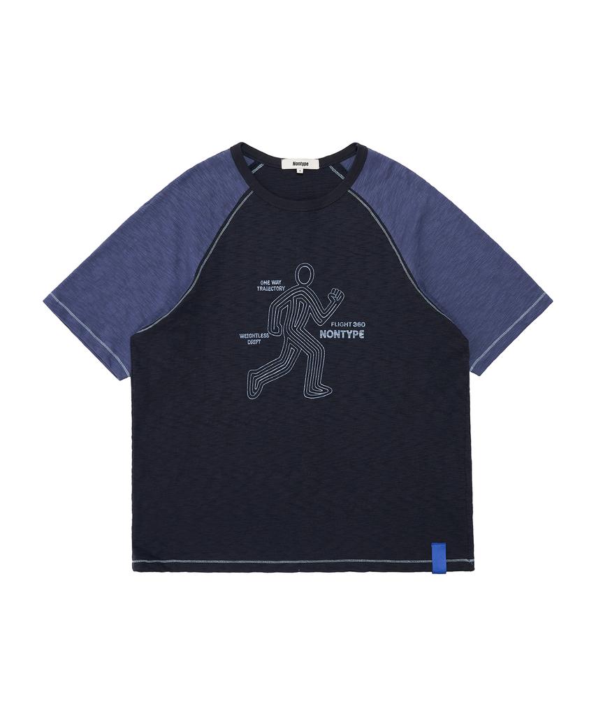 Nontaib Archive Runrun Graphic Raglan Tee (Navy)
