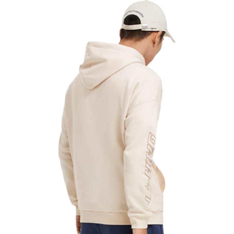 Li Ning Sweatshirts Unisex Beige Mit Kapuze Moderat Regular AWDSB19-6