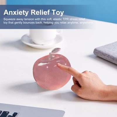Clear Fruit Squeeze Toy Anxiety Relief Simulated Fruit Stress Ball Focus Aid Relaxation Fruit Sensory Fidget Toy Decompression Gadget