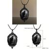 Gothic Crow Moon Glass Pendant Necklace For Women Fashion Jewelry