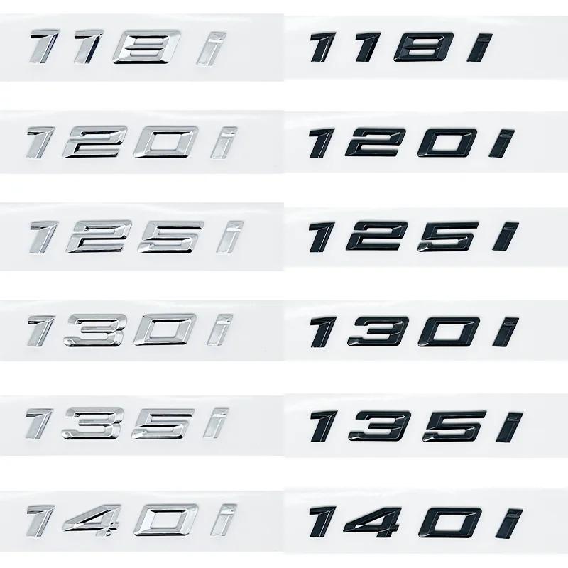 3D ABS Black Car Suitcase Rear Letters Logo Emblem Sticker For BMW 116d 118d 120d 125d 130d 135d 140d F20 E81 E82 E87 Acc