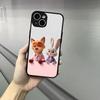 Z-ZootopiaS Nick Judy Phone Case For Iphone 17 16 15 14 13 12 Pro Max Xr Air Plus Skin Feel Black Hard Shell Cover