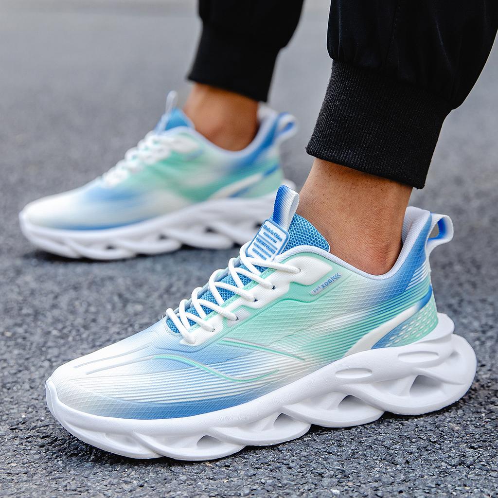 Shoes autumn new running shoes ultra-light thick-soled shock absorption large size student youth sports shoes student shoes