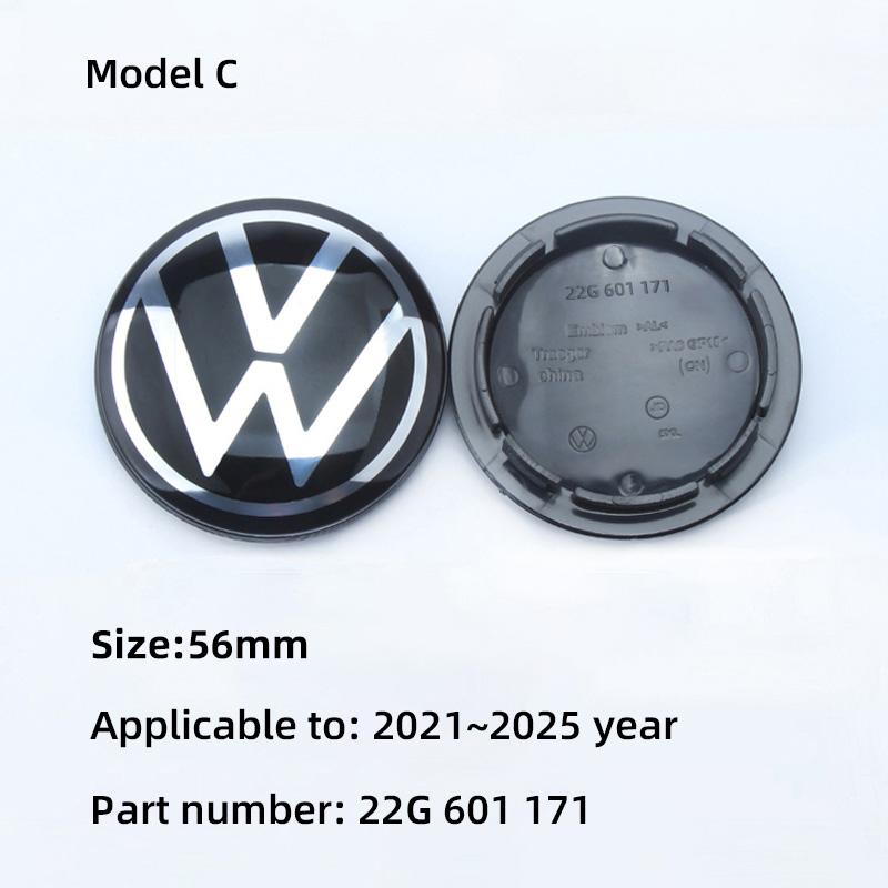 4Pcs Car Hub Cap Wheel Center Cover Decorative Accessories For VW Atlas Jetta Touareg Variant Golf Polo GTI Taos Nivus Tiguan