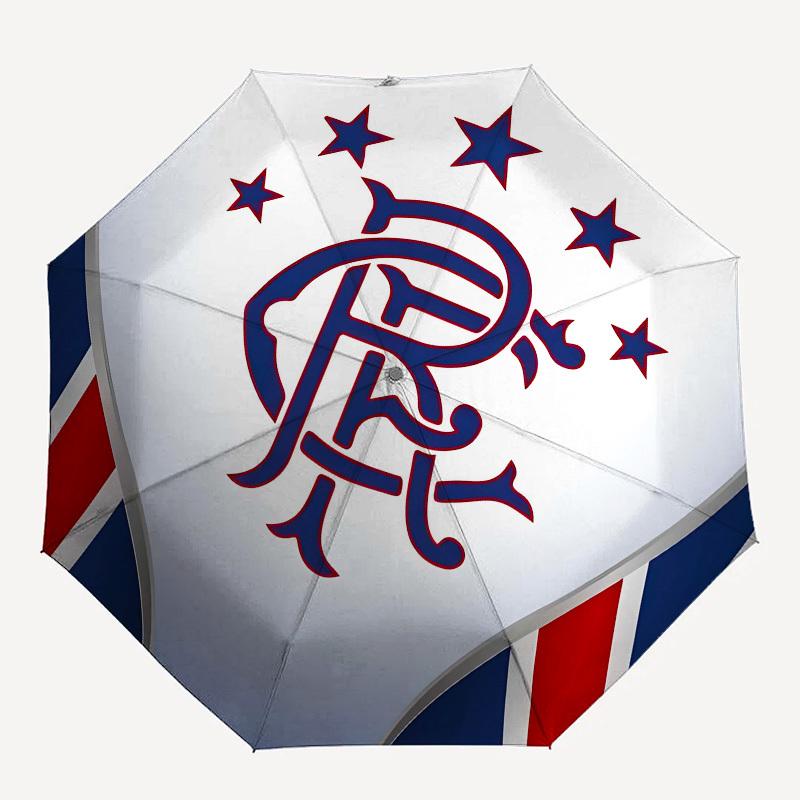 Rangers Football Club, Apertura e Chiusura Automatica Logo, Struttura a 8 Stecche Ombrello Portatile, Adatto per Uomini e Donne in Tutte le Stagioni Per