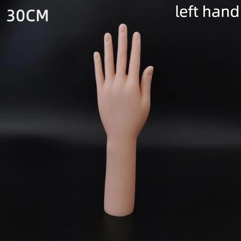 Flexible Joint Silicone Female Hand Model Realistic Lifelike Fake Hand for Manicure Display Tattoo Training