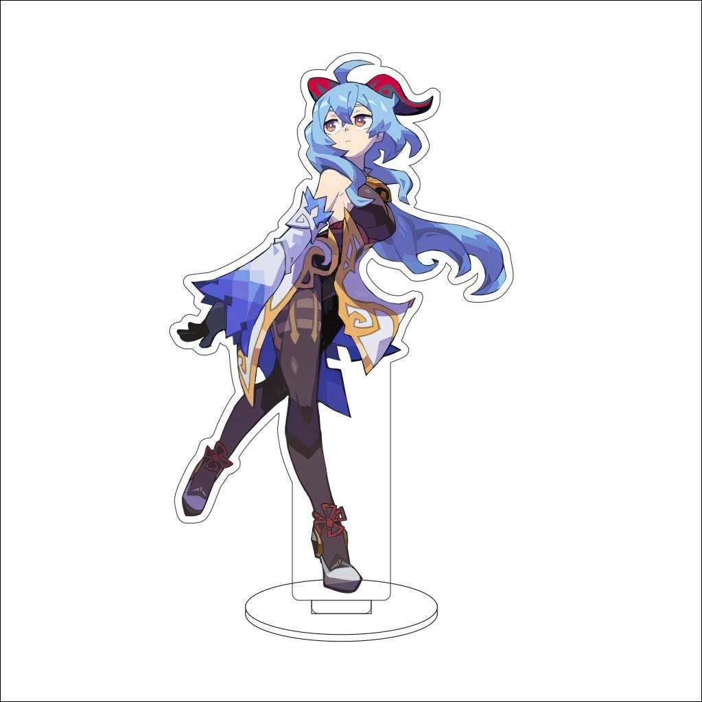16CM Anime Genshin Impact Cosplay Acrylic Stand Ornaments  Ganyu Figure Stand Halloween Gifts