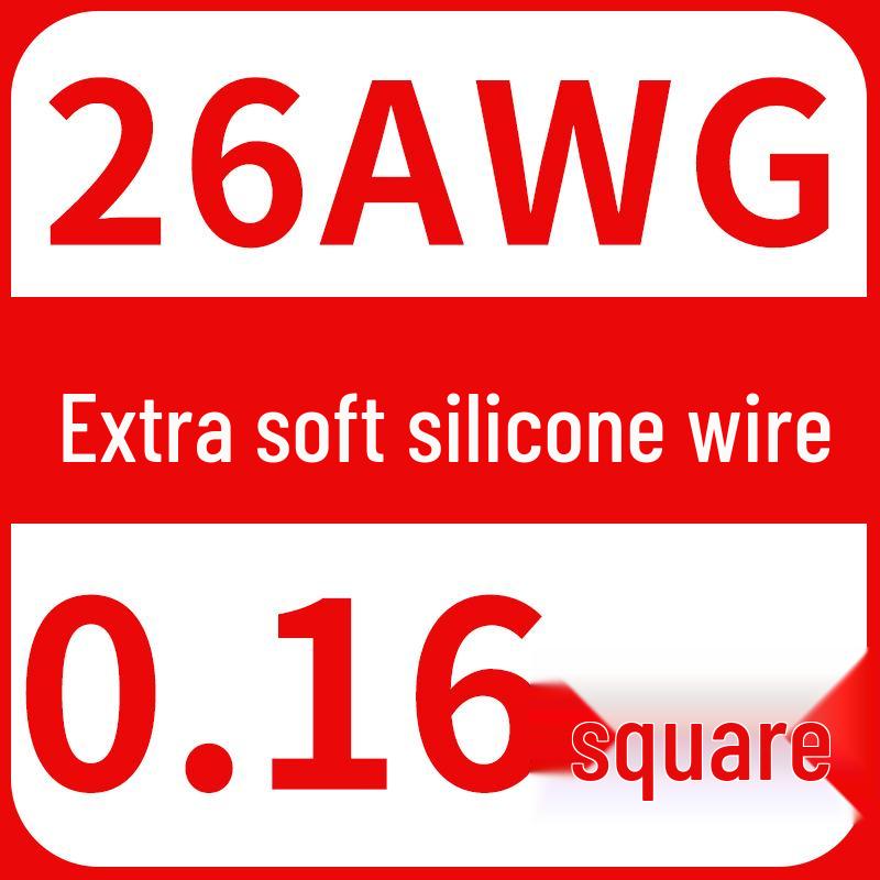 High-Temp Resistant Silicone Wire for Lithium Battery, Tinned Copper, Various AWG Sizes