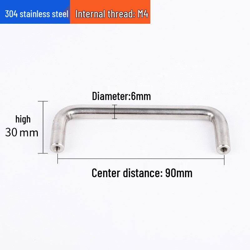 304 Stainless Steel U-Shaped Handle for Industrial Equipment and Furniture