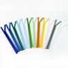 11Pcs Coloful Glass Straws - Reusable Drinking Straws with Cleaning Brush, 200x8 Mm for Beverages, Shakes, Milk Tea, Juices