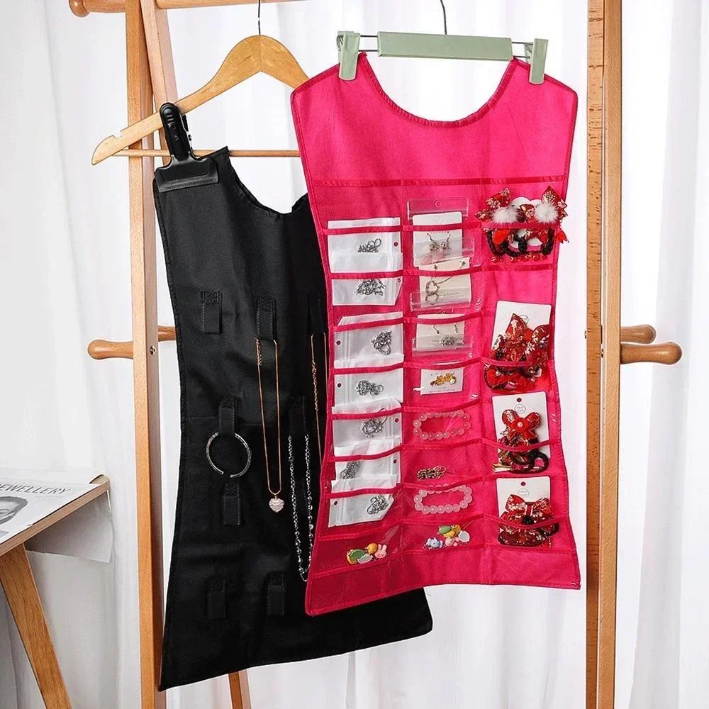 Portable Hanging Jewelry Organizer Storage Bag for Necklaces Bracelets Earrings Rings Home Storage Accessory