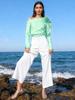 Elegant French Waist-Cinched Floral One-Shoulder Long-Sleeve Top for Spring 2026
