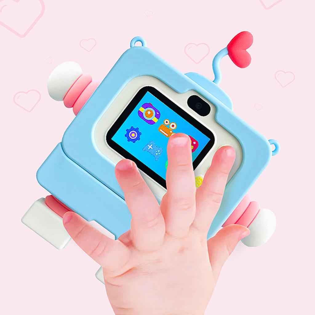 Cute Digital Camera 48MP 1080P HD Rain Proof Cartoon Compact Video Camera with 2 Inch TFT Screen for 3 To 12 Year Old Toddlers Birthday Gift