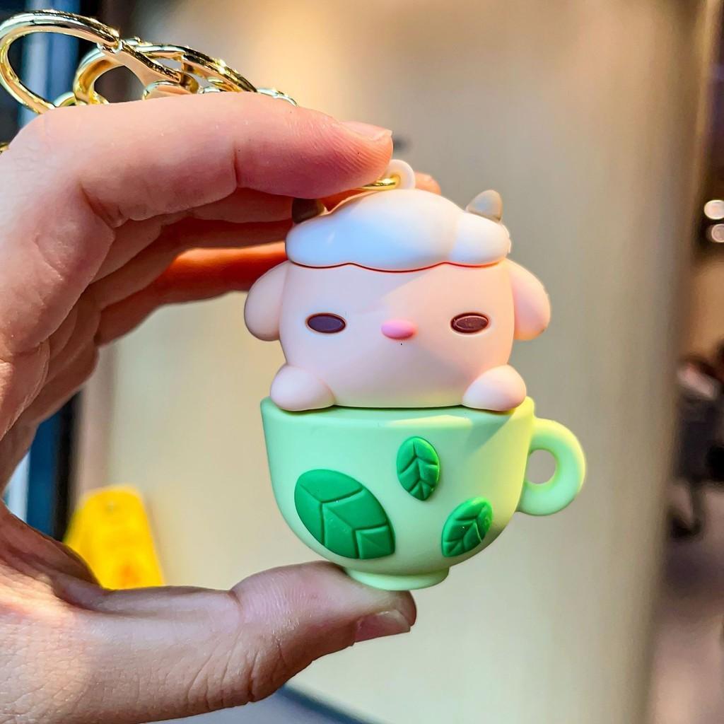Cartoon Sheep Stylish Key Holder With Fun Cup Designs Perfect For Couples And Friends