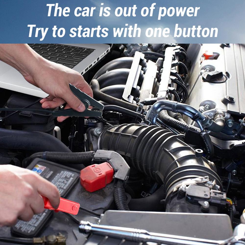 4 in 1 Car Jump Starter with 150PSI Air Compressor 1000A Battery Booster(Up to 5L Gases Engine)7500mAh Power Bank with LED Light