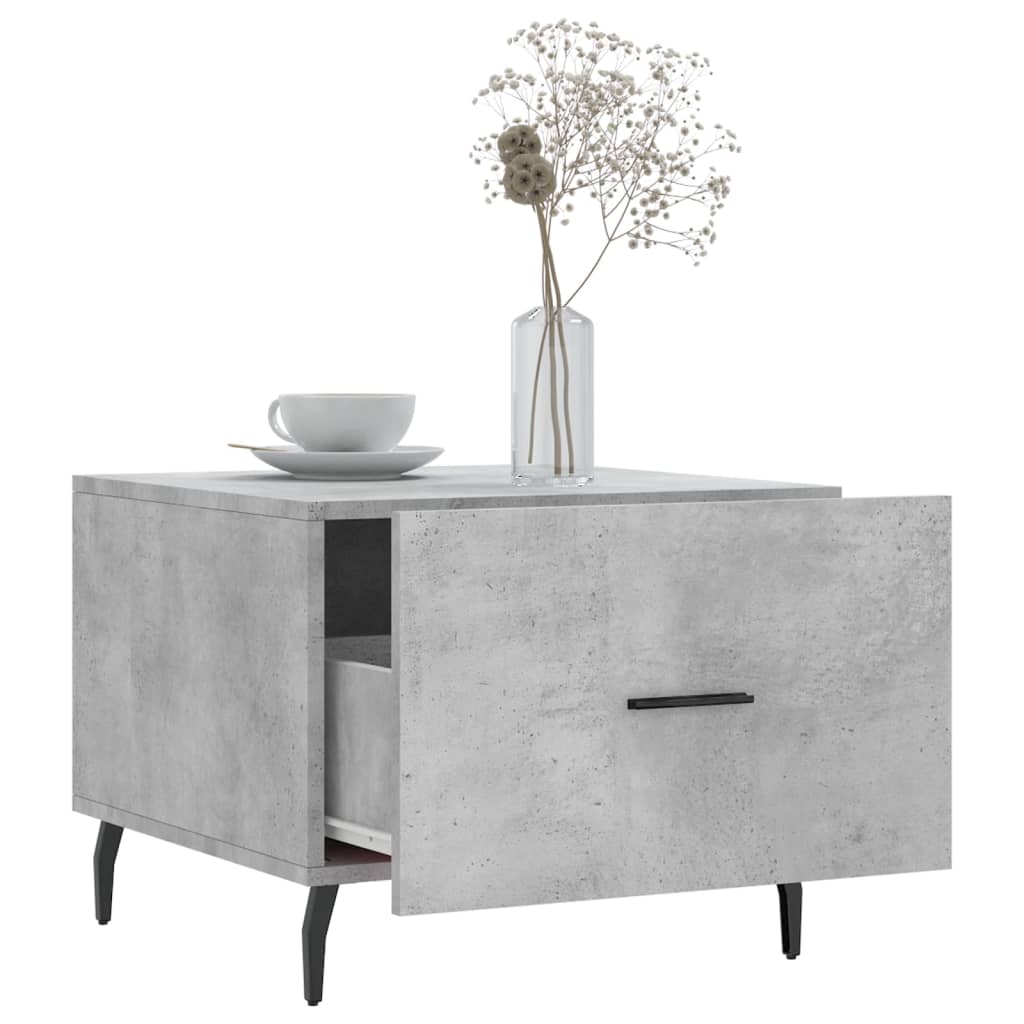  Coffee Tables, 2 Pcs, Concrete Grey, 50x50x40 Cm