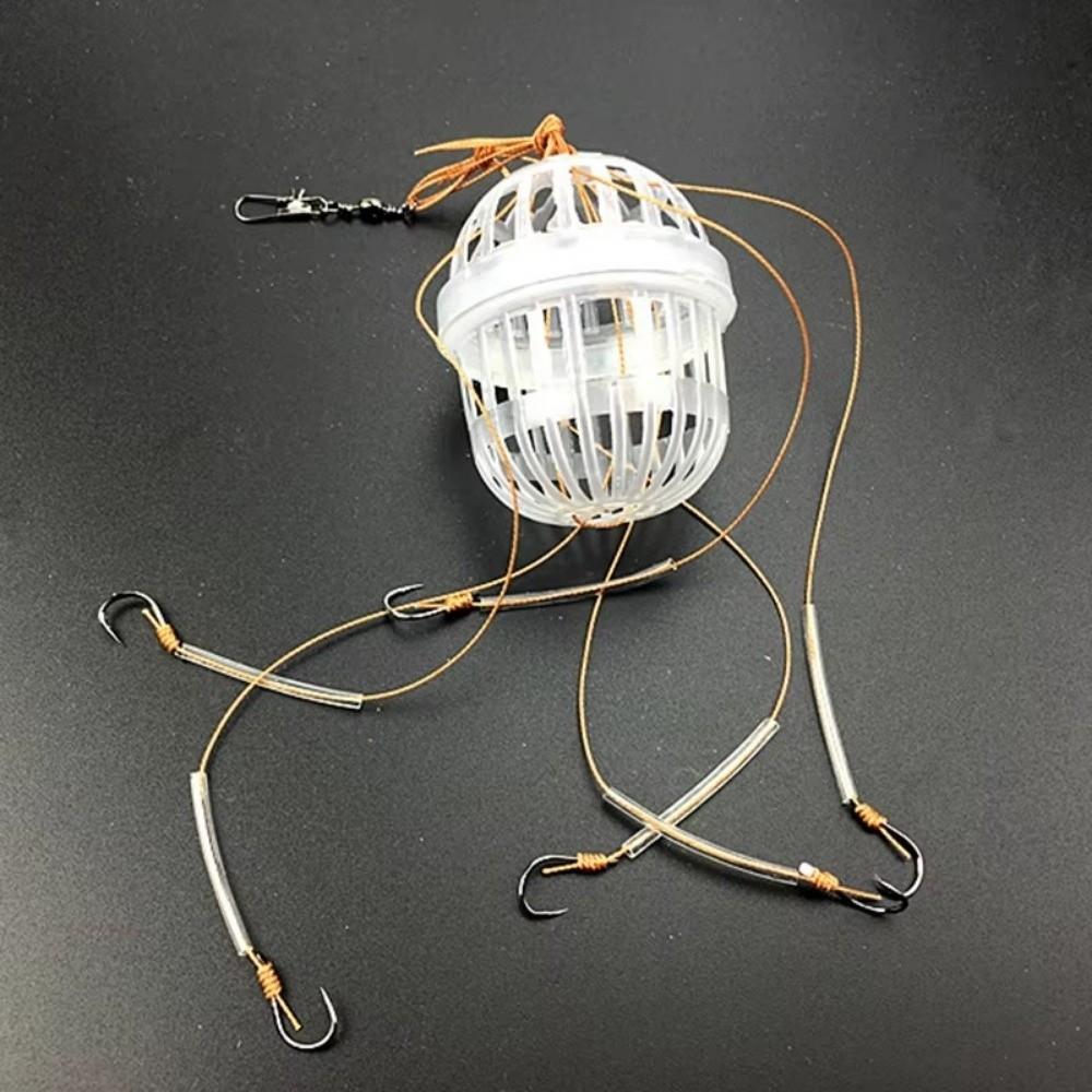 Plastics Fishing Hooks Carbon Steel Sea Box Hook New Explosion Baits Cage Tackle Tools