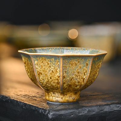 Celadon Crystal Large Master Cup Retro Tea Cup Single Cup High-End Personal Teacup Tea Cup Kung Fu Tea Set
