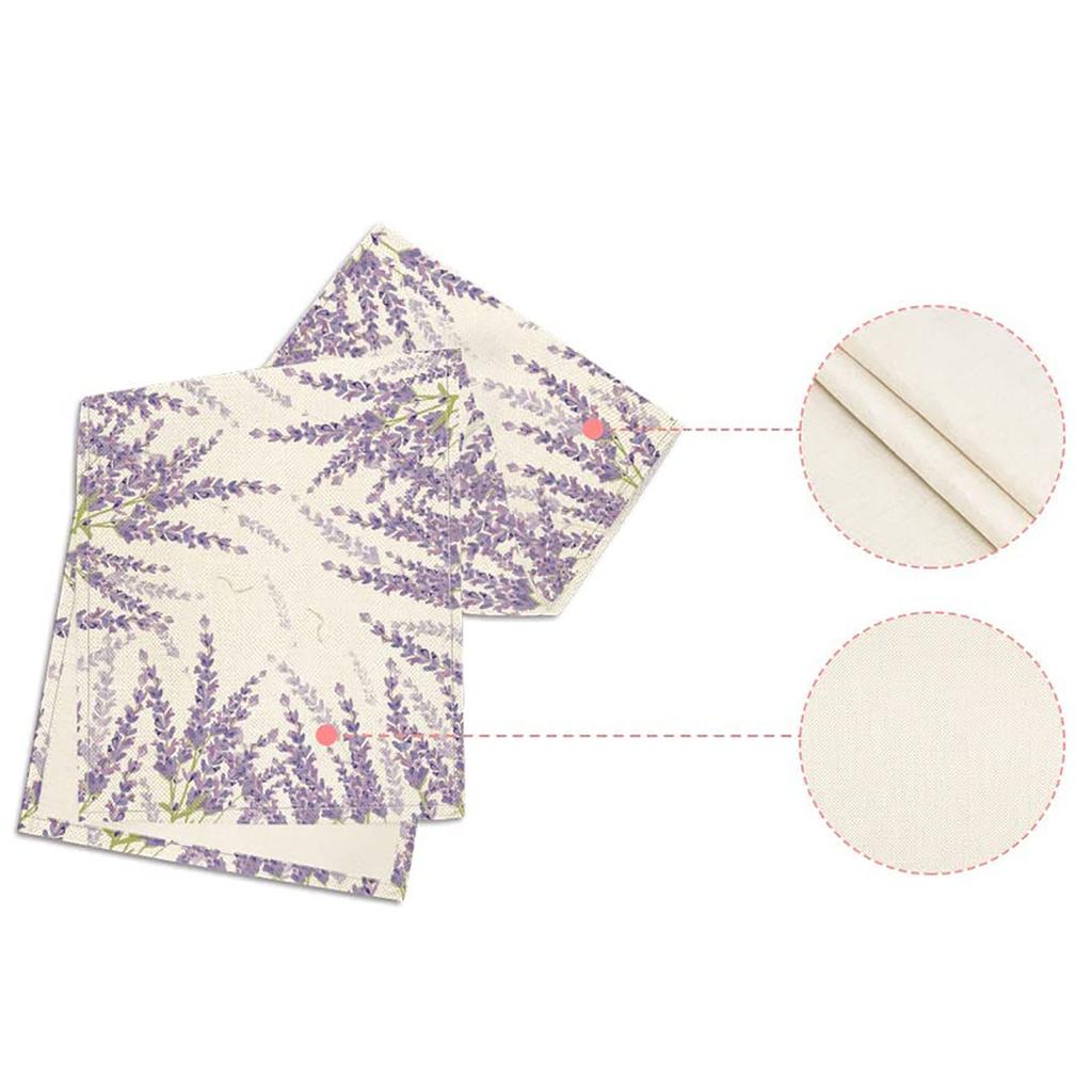 Lavandă Flori Lenjerie Fețea de masă Steagul Bucătărie Decor de petrecere