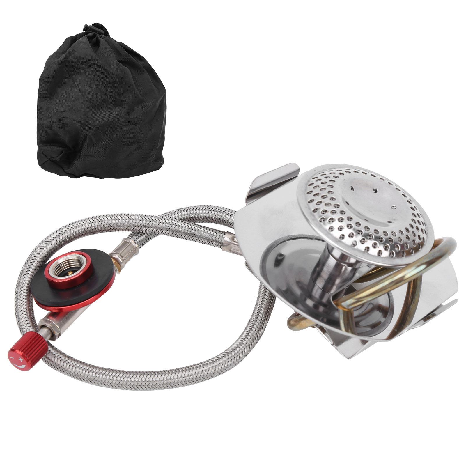 Igeteck Unisex Outdoor Mini Camping Stove Furnace Portable Gas Furnace Hot Pot Cooker For Travel Picnic