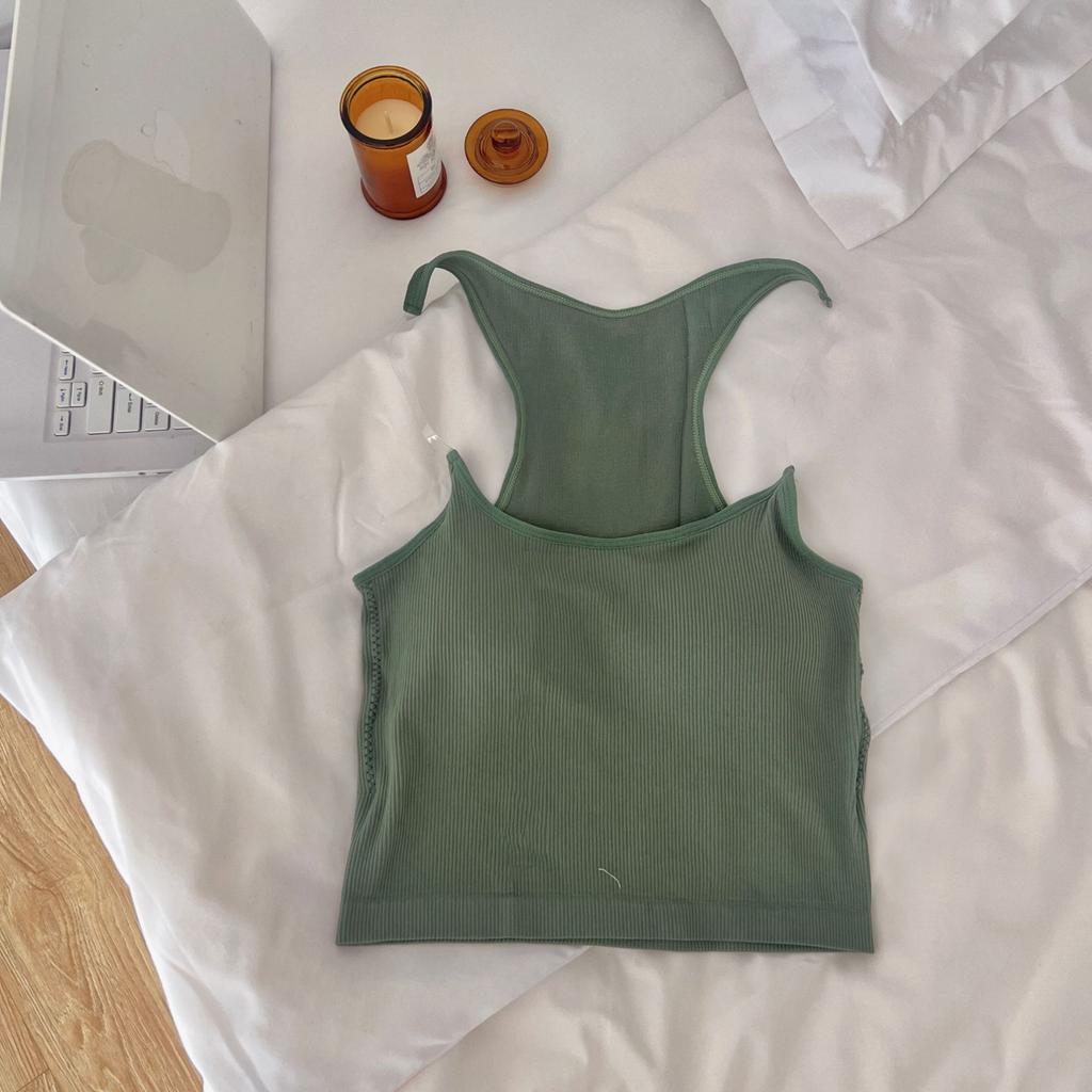 Summer Invisible Halter Square Neck Off-the-shoulder Slim-fit with Chest Pad Short with A Sexy Vest Spice Girl Top with Chest