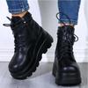 Autumn/Winter New Large Sponge Cake Thick Bottom Colorful High Heels Buckle Strap Women'S Short Boots