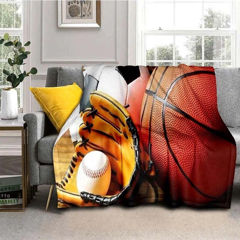 3D Print Football  Blanket For All Season,Warm and Soft Blanket  For Couch Sofa Office Home Travel Camping Birthday Gift