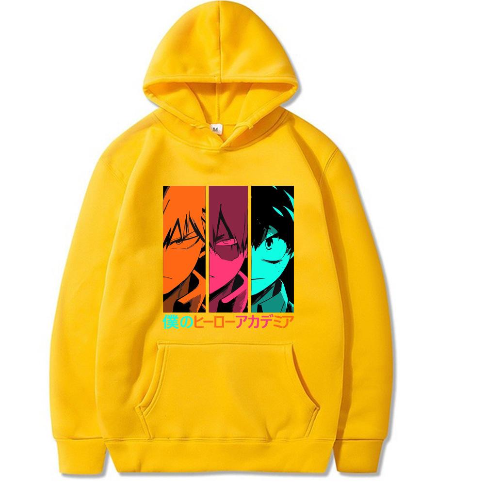 My Hero Academia Hoodies Print Fashion Sweatshirt Hip Hop Casual Unisex Autumn Winter Fleece Streetwear Tops Sudaderas