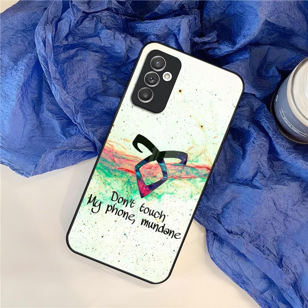 Shadow Hunter Rune Phone Case for Samsung Galaxy S24 S23 S22 S21 S20 A24 A34 A54 A53 Note20 M54 Fe Ultra Plus Glass