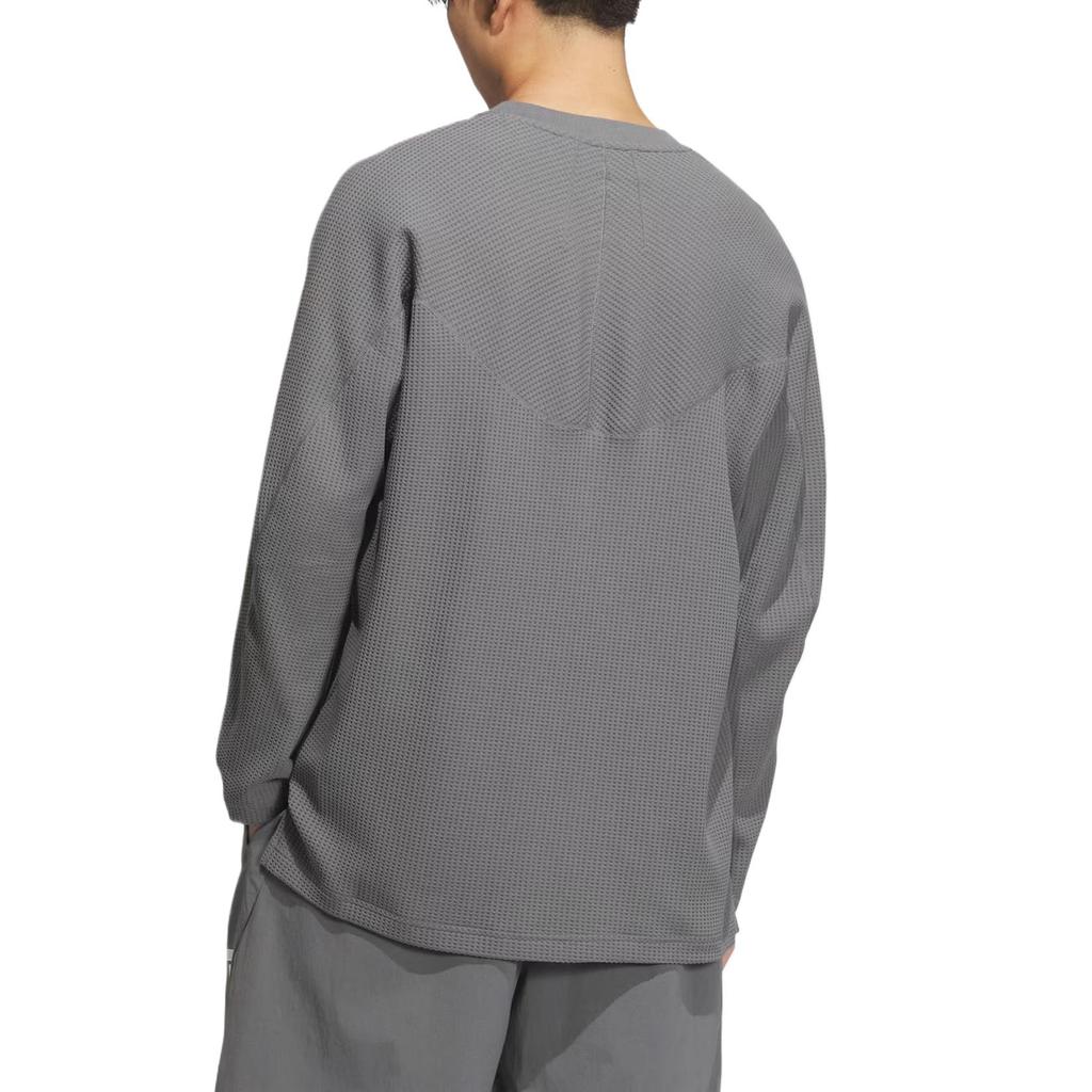 adidas Bequemes Hautfreundliches Weiches Atmungsaktives Raglan Langarm T-Shirt Herren Tops Grau JM8608