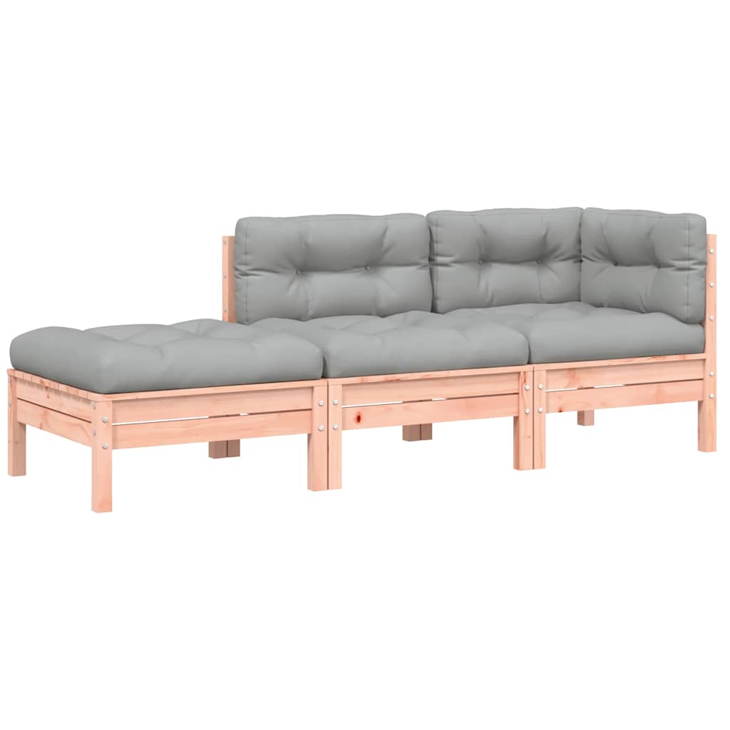 Vidaxl Sofa Ogrodowa Z Poduszkami I Podnóżkiem, 2-Osobowa