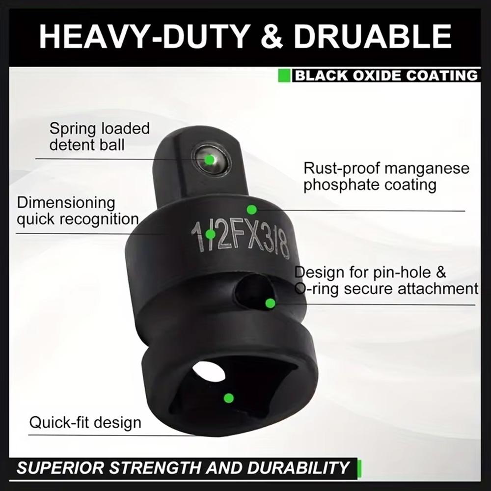 Socket Converter Adapter Reducer Set 1/2 to 3/8 3/8 to 1/4 3/4 to1/2 Impact Socket Adaptor for Car Bicycle Garage Repair Tool