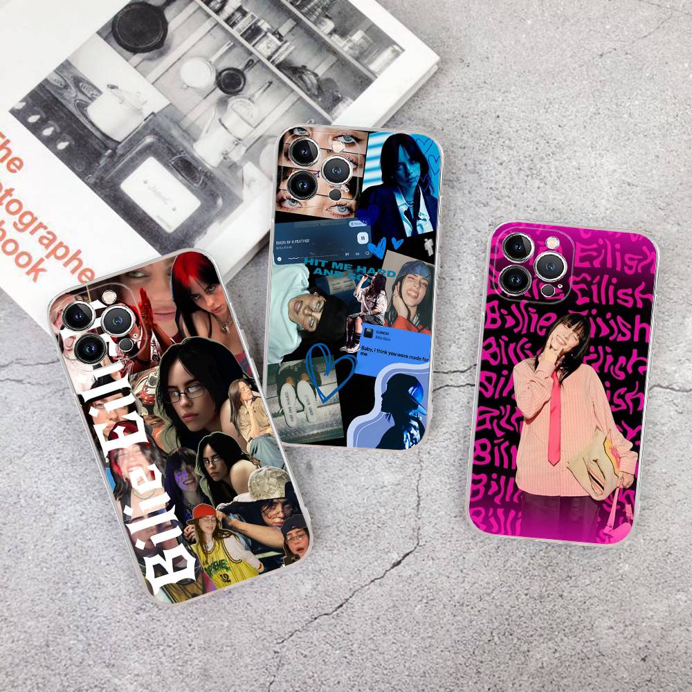 Hot Singer B-Billie EilishS For IPhone 17 16 15 14 13 12 Mini 11 Pro Max Transparent Case