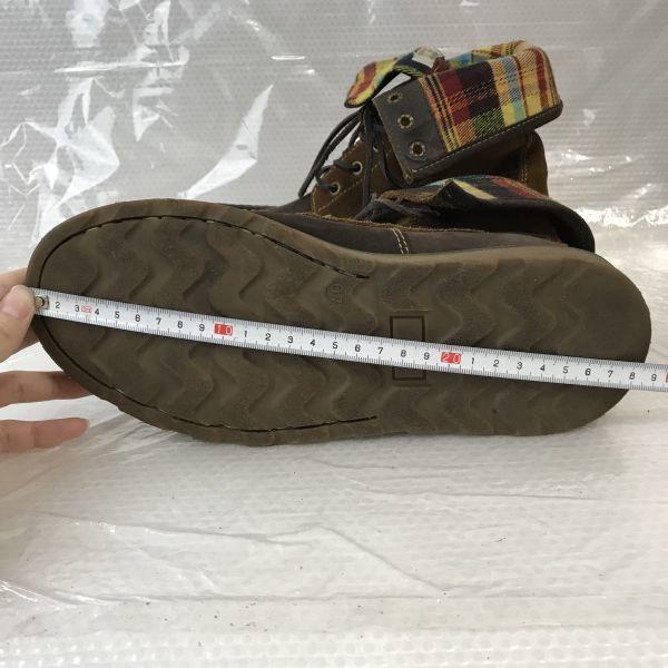 Made in Portugal STORM Leather Roll Top Short Boots 40 25.0 Men Brown Shoes(USED)