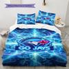 Toronto Blue Jays Pattern Bedding Set Quilt Cover Pillowcase Home Decor Gift (1 * Duvet Cover + 2 * Pillowcase, Without Core)